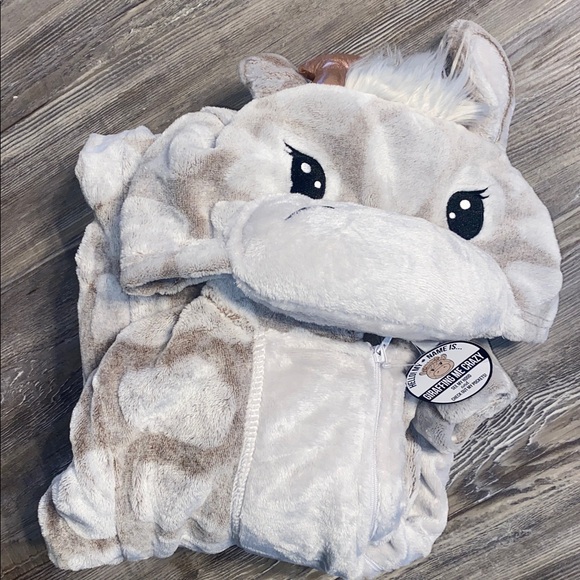 NWT SECRET TREASURES Soft Plush 1 pc Giraffe Hooded Sleeper Adult XS - Picture 4 of 12